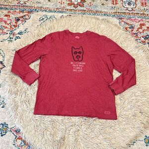 Life is good crusher long sleeve tee dog shirt size XL